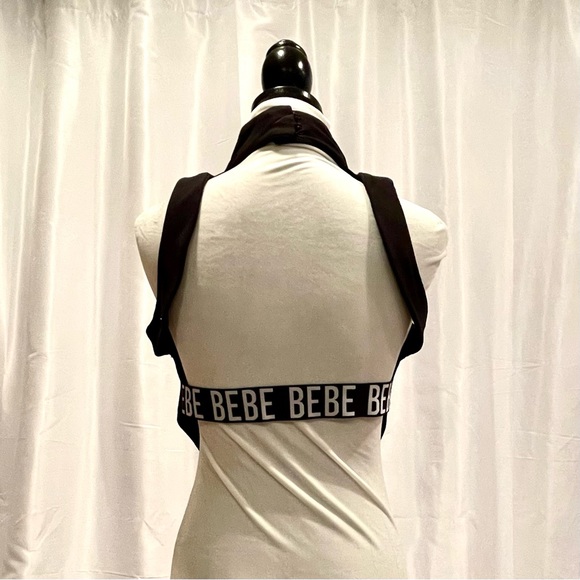 Bebe Black Backless Crop Top - Picture 3 of 4